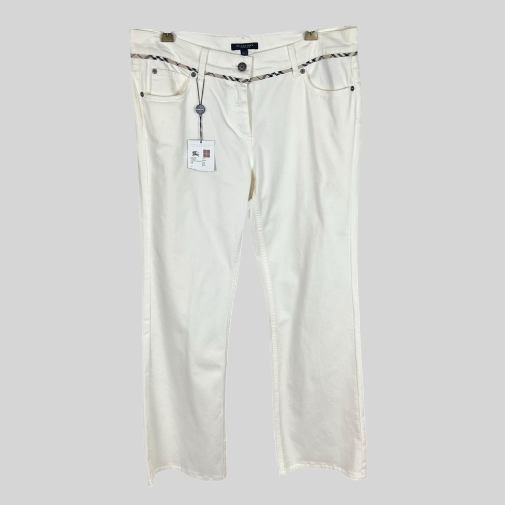 Burberry New With Tag White Pants.